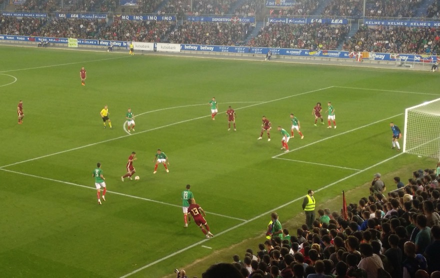 Basque Country national football team vs Venezuela national football team in Gasteiz. Basque Country won 4-2
