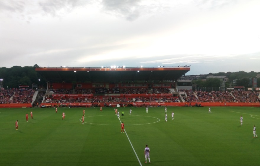 Primner partido de la temporada 2017/18 del Girona FC , contra el Real Valladolid