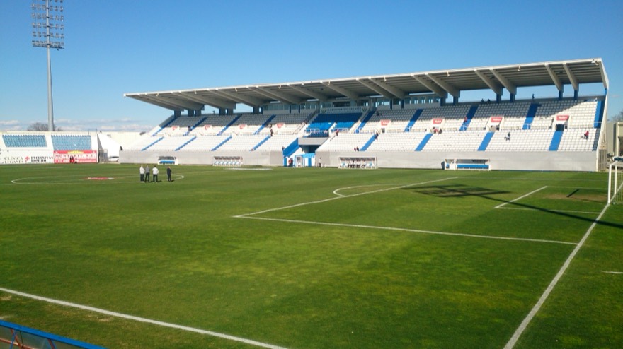 Estadio Butarque antes del Leganés-Sporting de Gijón de 2015