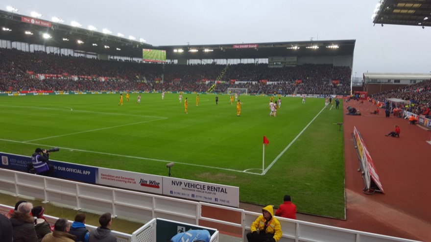 Bet365 Stadium on February 10th 2018. Stoke vs Brighton.