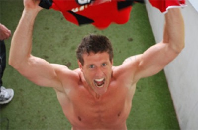 "Big" Steve Fletcher celebrating.