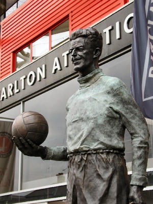 Charlton Athletic, Sam Bartram statue. On Charlton's centenary, 9th June 2005, a statue of Charlton's greatest ever player, goalkeeper Sam Bartram, was unveiled